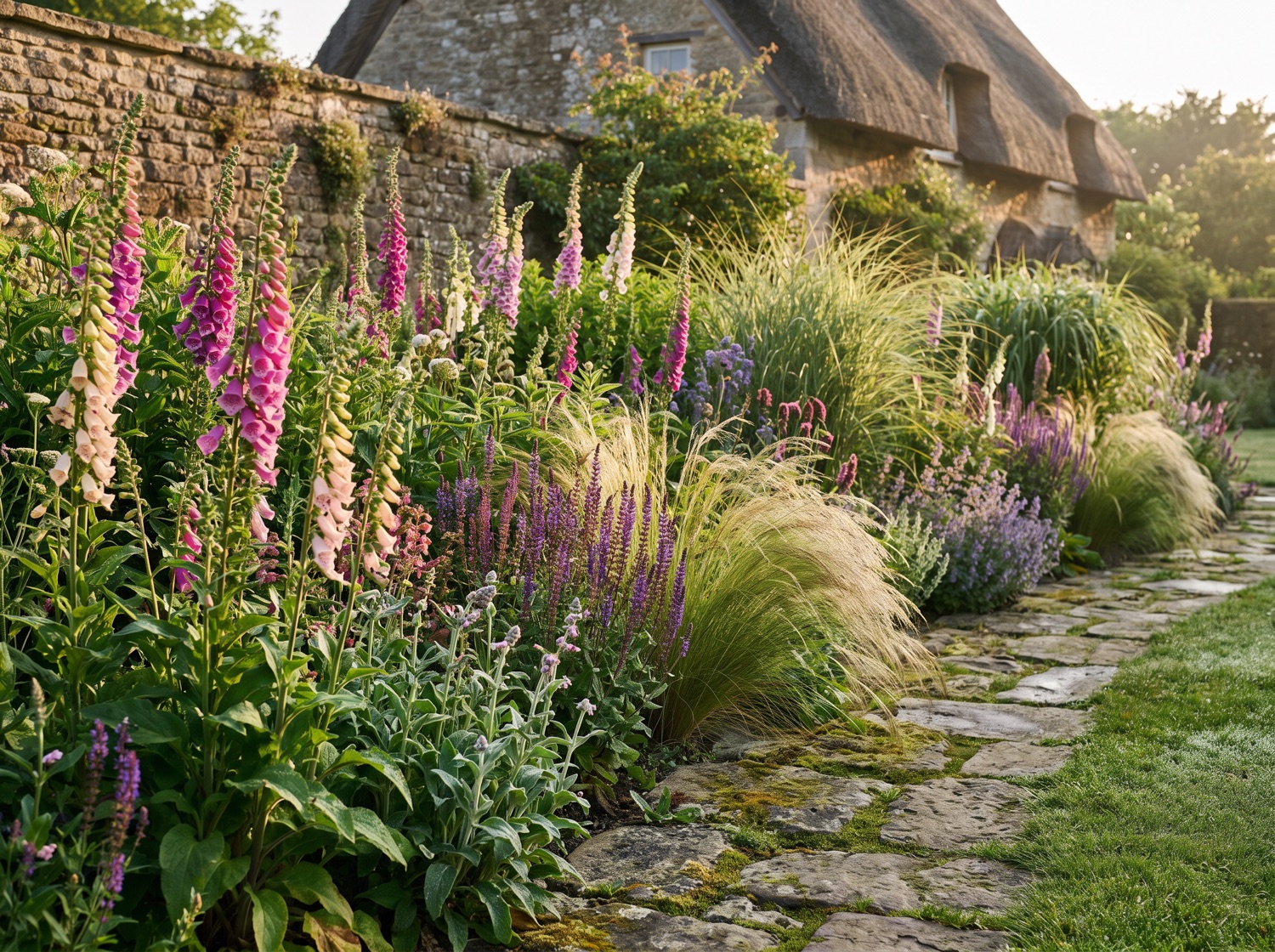 Lush planting border